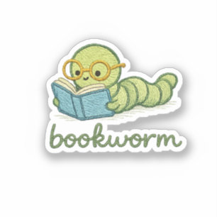 Schattige Rups Lezen Boek Sticker
