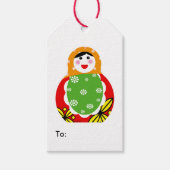 schattige Russische nestpop Cadeaulabel (Voorkant)