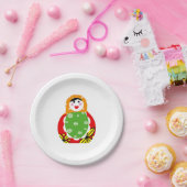 schattige Russische nestpop Papieren Bordje (Feest)