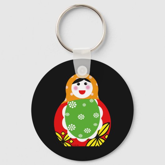 schattige Russische nestpop Sleutelhanger (Voorkant)