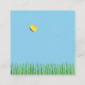 Schattige Rustic Blue Stork Baby shower Informatiekaartje (Achterkant)