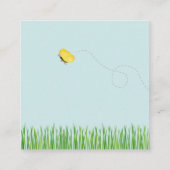 Schattige Rustic Blue Stork Baby shower Informatiekaartje (Achterkant)