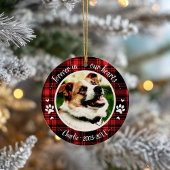 Schattige Rustic Dog Pet Memorial - Aangepaste fot Keramisch Ornament