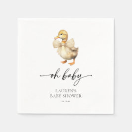 Schattige Rustic Duck Baby shower Servet