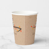 Schattige Rustic Owls Baby shower Papieren Bekers (Rechts)