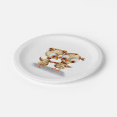 Schattige Rustic Owls Baby shower Papieren Bordje (Gekanteld)