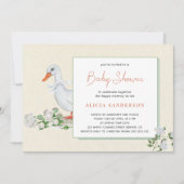 Schattige rustiek boerderij floraal baby shower kaart (Voorkant)