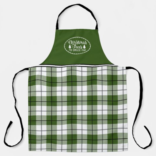 Schattige rustiek Boerderij Verse kerstbomen Schort (Voorkant)