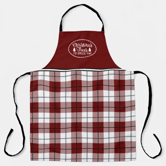Schattige rustiek Boerderij Verse kerstbomen Schort (Voorkant)