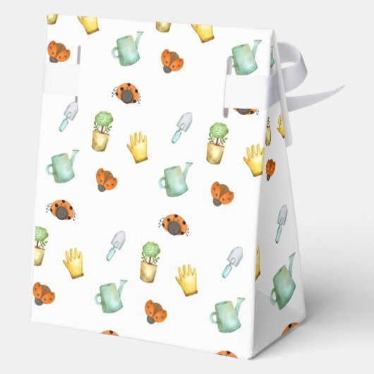 Schattige rustiek groen lieveheersbeestje tuin Bab Bedankdoosjes (Achterkant)