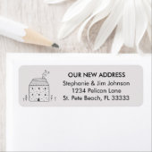 Schattige rustiek huisje nieuw thuis retour adres etiket (Insitu)