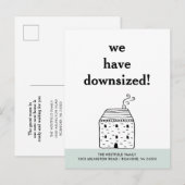 Schattige rustiek huisje verkleind nieuw huis verh aankondigingskaart (Voorkant / Achterkant)