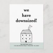 Schattige rustiek huisje verkleind nieuw huis verh aankondigingskaart (Voorkant)