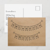 Schattige rustiek we hebben verhuisd hart nieuw hu briefkaart (Voorkant / Achterkant)