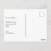 Schattige rustiek we hebben verhuisd hart nieuw hu briefkaart (Achterkant)