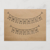 Schattige rustiek we hebben verhuisd hart nieuw hu briefkaart (Voorkant)