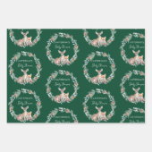 Schattige Rustiek Winter Woodland Animals Baby sho Inpakpapier Vel (Voorkant)