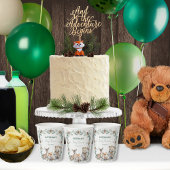 Schattige Rustiek Winter Woodland Animals Baby sho Papieren Bekers