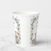 Schattige Rustiek Winter Woodland Animals Baby sho Papieren Bekers (Rechts)