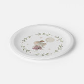 Schattige rustieke Boho Baby shower olifant Papieren Bordje (Gekanteld)