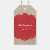 Schattige rustieke Custom Sock Monkey Party Cadeaulabel (Achterkant)