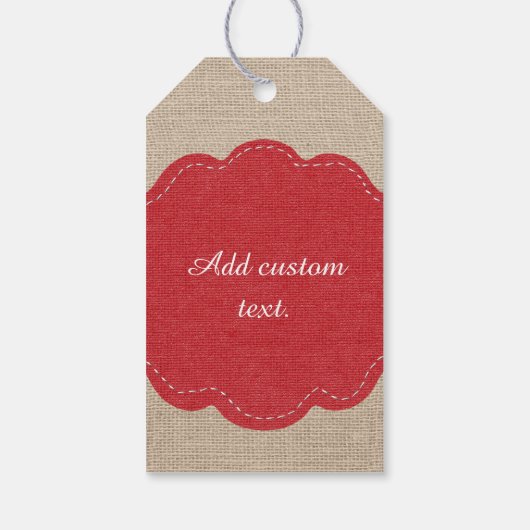 Schattige rustieke Custom Sock Monkey Party Cadeaulabel (Achterkant)