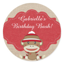 Schattige rustieke Custom Sock Monkey Party