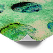 Schattige, rustieke, digitale kunst ronde penseels poster (Hoek)