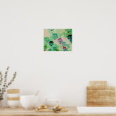 Schattige, rustieke, digitale kunst ronde penseels poster (Keuken)