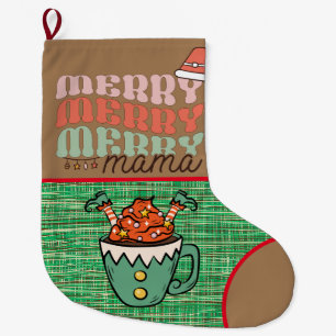 Schattige Rustieke grappige Elf Merry Christmas Gr Grote Kerstsok