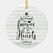 Schattige Rustieke Kat Of Hond Huisdier Foto Herde Keramisch Ornament (Voorkant)