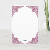 Schattige Rustieke Roze Bloemige Moederdag Kaart (Achterkant)