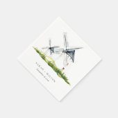 Schattige Rustieke Waterverf Windmolen Boerderij T Servet (Hoek)