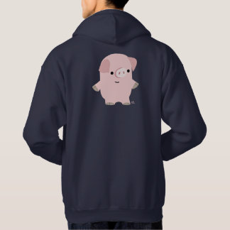 Schattige Rustig Cartoon Varken Hooded Sweatshirt