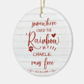 Schattige Rustige Farmhouse Dog of Cat Pet Memoria Keramisch Ornament (Links)