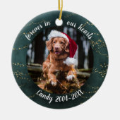 Schattige Rustige Pet Memorial Custom Photo Cerami Keramisch Ornament (Voorkant)