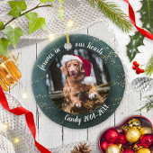 Schattige Rustige Pet Memorial Custom Photo Cerami Keramisch Ornament