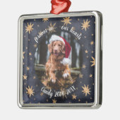 Schattige Rustige Pet Memorial Custom Photo Cerami Metalen Ornament (Links)