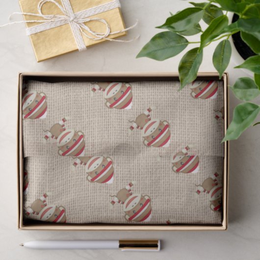 Schattige Rustige SOCRACKELE SOCTOPARTIJ Tissuepapier (Geschenk)