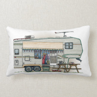Schattige RV Vintage Fifth Wheel Camper Reisaanhan Kussen
