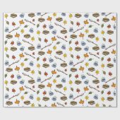 Schattige S’mores Campfire Happy Camper Verjaardag Cadeaupapier (Vlak)