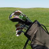 Schattige Sable Fret Woestijnbloemen Groen Woud Golfheadcover (Insitu)