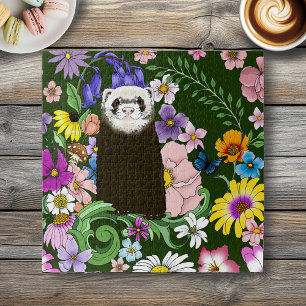 Schattige Sable Fret Woestijnbloemen Groen Woud Legpuzzel