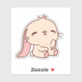 Schattige Sad Bunny Sticker (Vel)