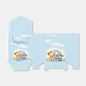 Schattige Safari Baby shower Olifant, Leeuw, Zebra Bedankdoosjes (Uitgevouwen)