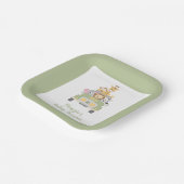 Schattige Safari Baby shower Papieren Bordje (Gebogen)