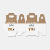 Schattige Safari Boho Dieren Baby shower Bedankdoosjes (Uitgevouwen)