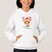 Schattige Safari Dier Rendier Santa Kerstmis Costu (Voorkant)