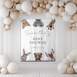 Schattige safari dieren baby shower kaarten en cad wandkleed