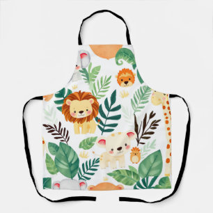 Schattige Safari Dieren Jungle Patroon Schort